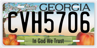 GA license plate CVH5706