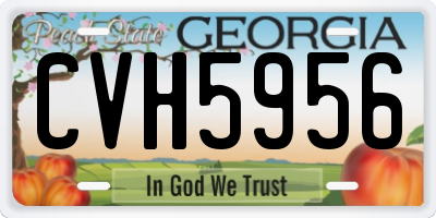 GA license plate CVH5956
