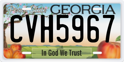 GA license plate CVH5967