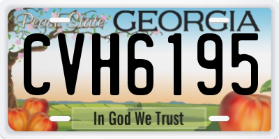 GA license plate CVH6195