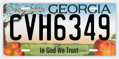 GA license plate CVH6349
