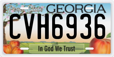 GA license plate CVH6936