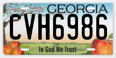 GA license plate CVH6986