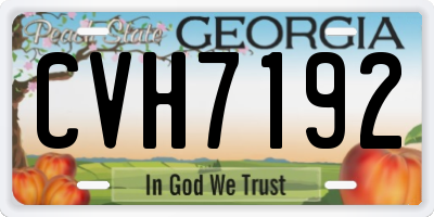 GA license plate CVH7192