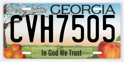 GA license plate CVH7505