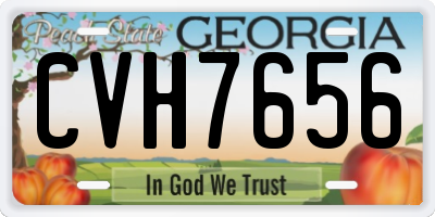 GA license plate CVH7656