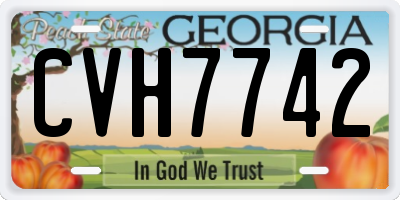 GA license plate CVH7742