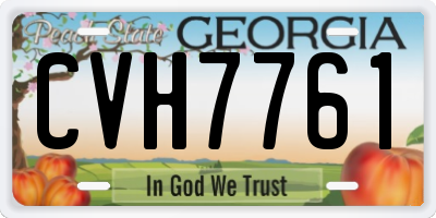 GA license plate CVH7761