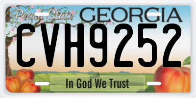 GA license plate CVH9252