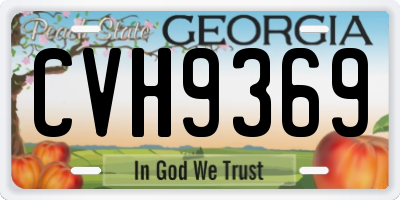 GA license plate CVH9369