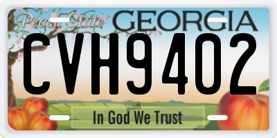 GA license plate CVH9402