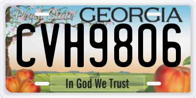 GA license plate CVH9806