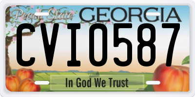 GA license plate CVI0587