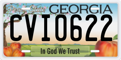 GA license plate CVI0622
