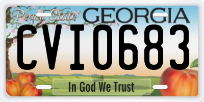 GA license plate CVI0683