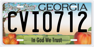 GA license plate CVI0712