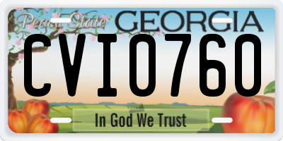 GA license plate CVI0760