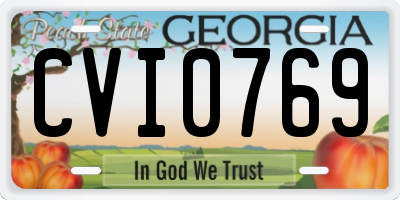 GA license plate CVI0769