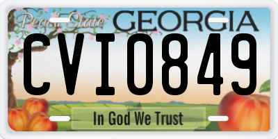 GA license plate CVI0849
