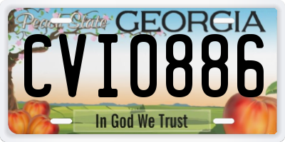 GA license plate CVI0886