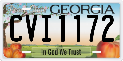 GA license plate CVI1172