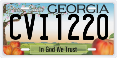 GA license plate CVI1220