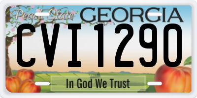 GA license plate CVI1290