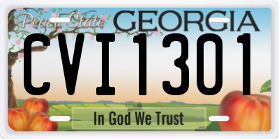 GA license plate CVI1301
