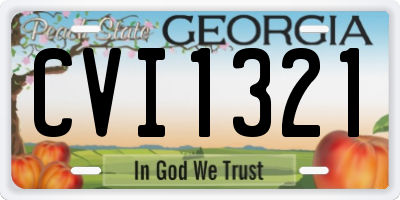 GA license plate CVI1321