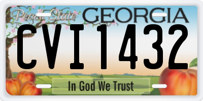 GA license plate CVI1432