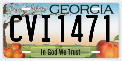GA license plate CVI1471