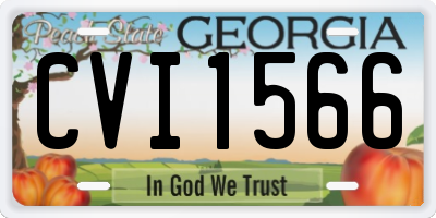GA license plate CVI1566