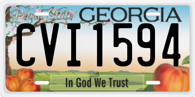 GA license plate CVI1594