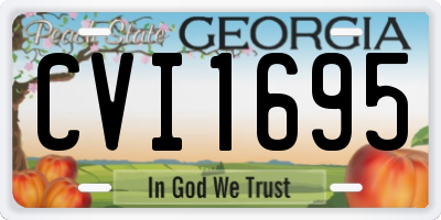 GA license plate CVI1695