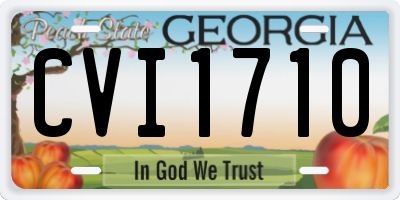 GA license plate CVI1710