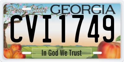 GA license plate CVI1749