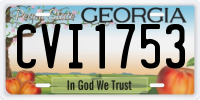GA license plate CVI1753