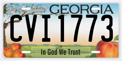 GA license plate CVI1773