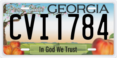 GA license plate CVI1784
