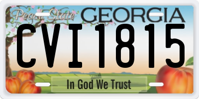 GA license plate CVI1815