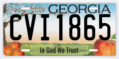 GA license plate CVI1865