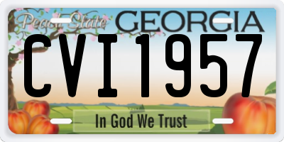 GA license plate CVI1957