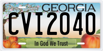 GA license plate CVI2040