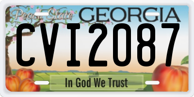 GA license plate CVI2087