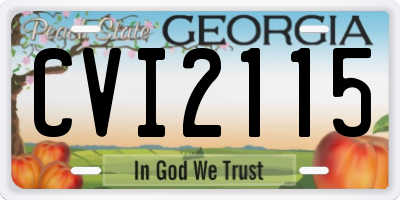 GA license plate CVI2115