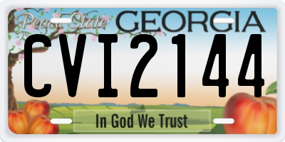 GA license plate CVI2144