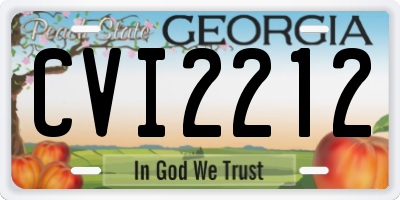GA license plate CVI2212