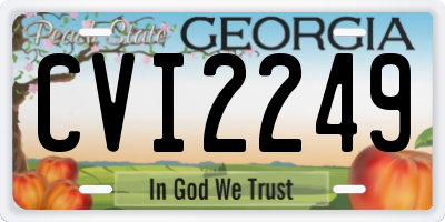 GA license plate CVI2249