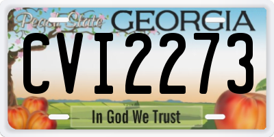 GA license plate CVI2273