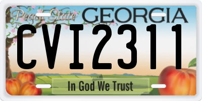 GA license plate CVI2311